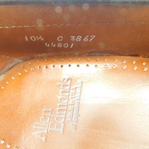 ALLEN EDMONDS Black Leather Fringe Slip-on Loafers 10.5 C Narrow main image 8